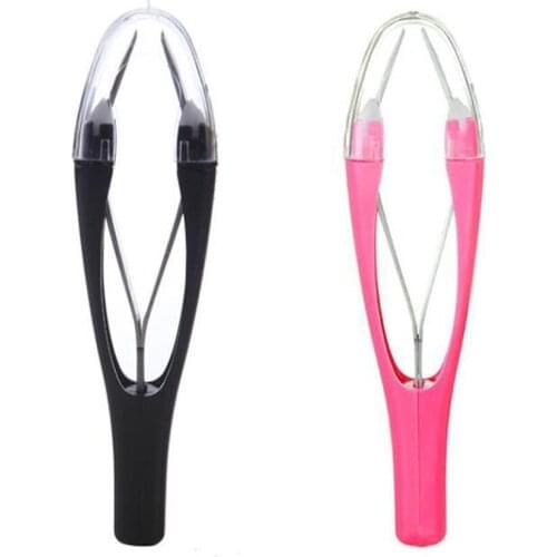 2 Color Eyebrow Tweezers Automatically Retractable Slant Tip Face Hair Removal Eyebrow Trimmer Eyelash Clip Makeup Tool