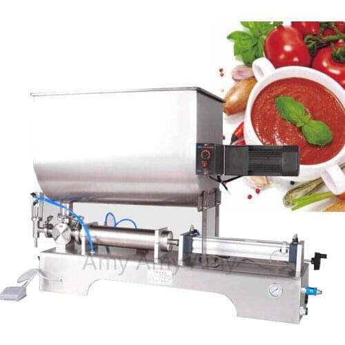 220V multifunctional single head liquid filling machine stainless steel desktop paste filling machine with stirring function