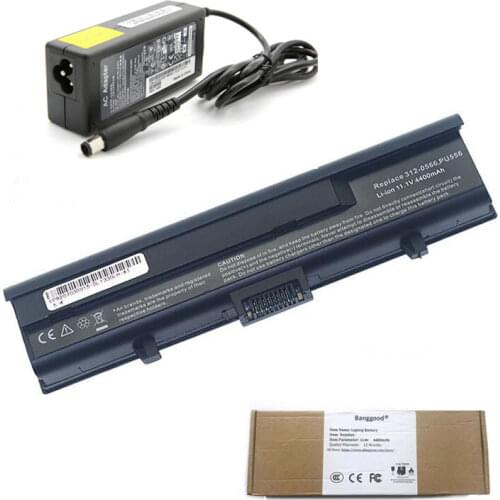 4400mAh Laptop Battery + 19.5V 3.34A AC Charger for Dell XPS 1330 M1330 Inspiron 1318 PU556 WR050 PU563 PP25L FW302 CR036 DU128