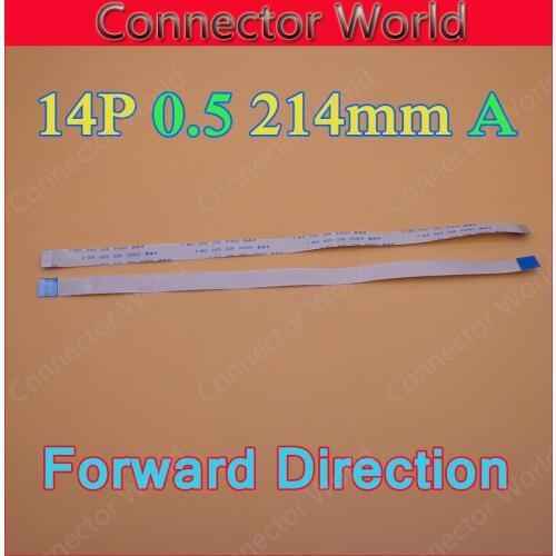 5pcs/lot New FFC FPC flat flexible cable 0.5mm pitch 14 pin Forward Length 214mm Ribbon 14pin Flex Cable 20624 80c 60v vw-1