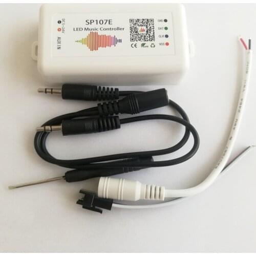 50pcs SP107E Bluetooth-compatible LED Music pixel controller DC5-24V input supports WS2811/WS2812B/SK6812/WS2813/APA102C/ etc