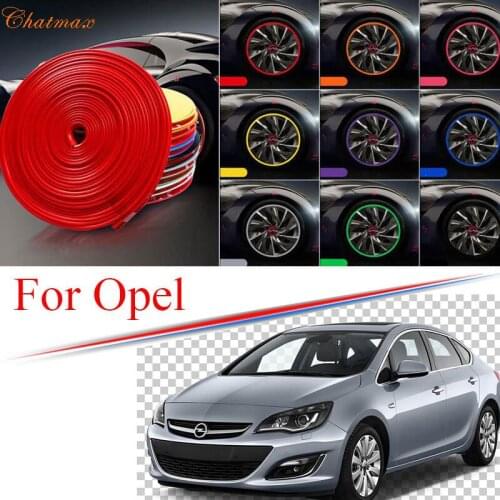 9 Colors Car Wheel Hub Rim for Opel Antara Insignia Astra GTC Monza Edge Protector Ring Tire Strip Guard Rubber Decals 8M