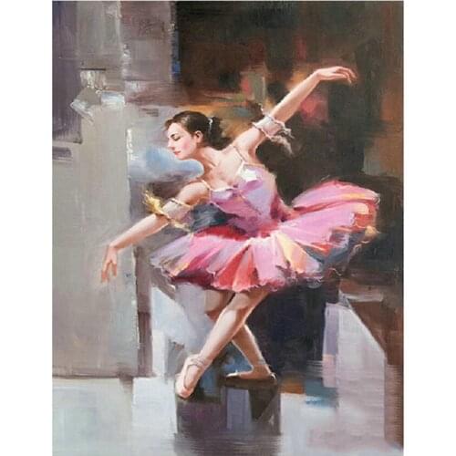 Full drill square round diamond painting Ballet woman 5D DIY diamond embroidery beauty Cross Stitch Full Round Mosaic Decoration