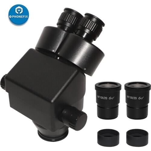 Black 3.5X-90X 7X-45X Binocular Stereo Microscope 0.5x 2.0x Auxiliary Lens + Zoom Stereo Microscope Head Phone SMT PCB Repair