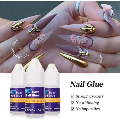 Fast Dry Nail Glue for 3D Rhinestone Decoration Fake Nails Extension Adhesive Super Glue Acrylic Nail Art Tools Manicure