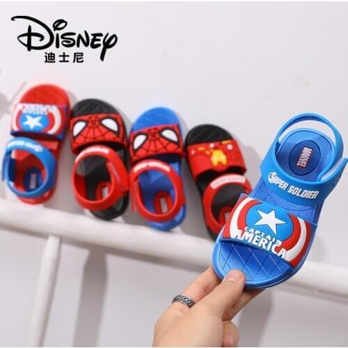 Disney Kid Toddler Boys Girls Sandal Childrens Spiderman Sandals Soft Baby Slipper Flat Beach Sandals