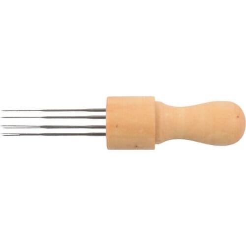 DIY Felting Needle with Eight Needles tool Craft Wool Felt Stitch Punch Tool with Solid wood handle Felting more efficient