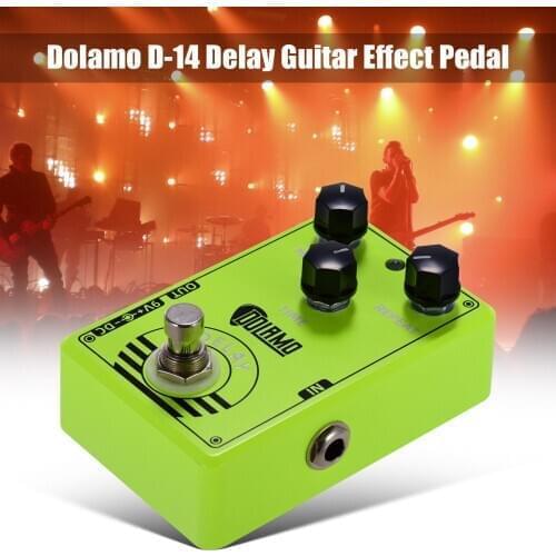 Dolamo D-14 Delay Guitar Effect Pedal Delay Pedal with Mix Repeat and Time Controls True Bypass Design for Electric Guitar