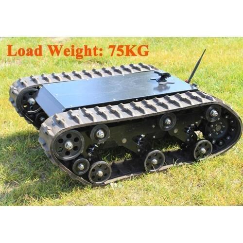 600t Tracked Robot Tank Chassis RC Smart Crawler Tank Platform Cross-obstacle Machine with Max Load 75kg
