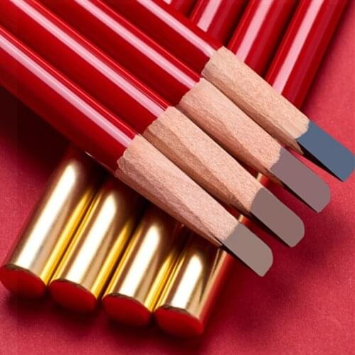4 Colors Eyebrow Pencil Long-lasting Waterproof Square Core Eye Brow Pencil Tattoo Black Brown Natural Henna Eye Cosmetic Tools
