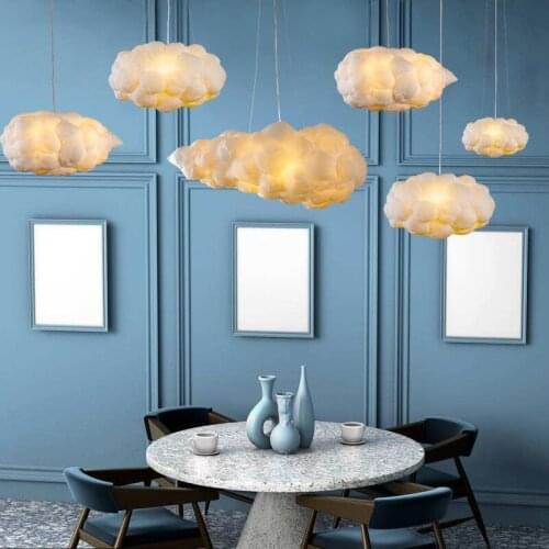 SIUU Chandelier Creative Milk Tea Shop Window Childrens Room Net Red Light Kindergarten Decoration Clothing Store White Cloud