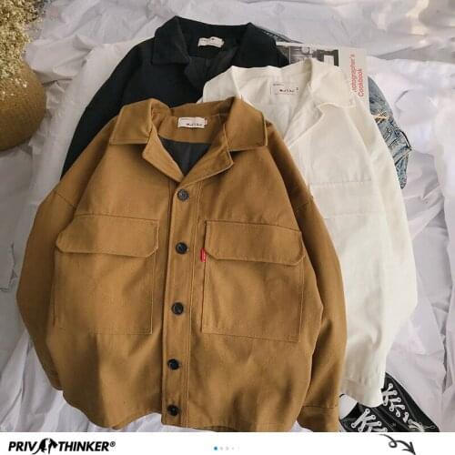 Pockets Casual Jackets Men Summer Mens Harajuku Fashion Loose Korean Clothes Male Spring Coat Top Autumn Tactical Jacket Hip Hop