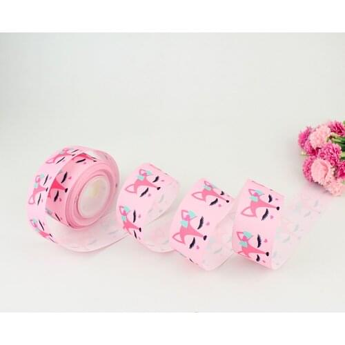 3" cartoon animal printed ribbon grosgrain 75mm ribbons 10 25 50 yards DIY bows gift wrapping wedding decoration webbing