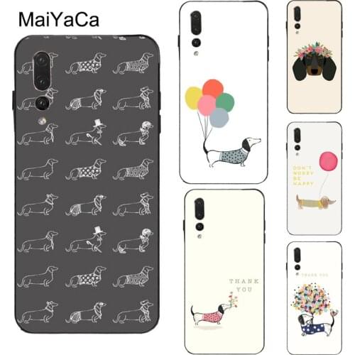 MaiYaCa Sausage Dog Dachshund Art TPU Case For Huawei P20 P30 Pro P40 P10 Lite P Smart 2019 Z Mate 10 Lite Mate 20 30 Pro