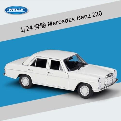 Welly 1:24 Mercedes Benz 220 sedan alloy car model Diecasts & Toy Vehicles Collect gifts Non-remote control type transport toy