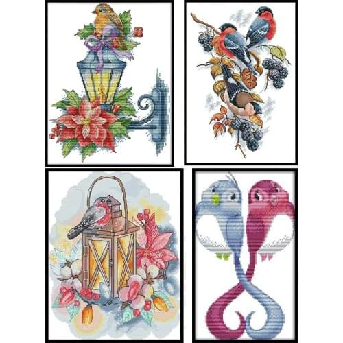 Messenger Owl Cross Stitch Patterns Kits Printed Fabric Small Size Embroidery With Threads Sets 11CT 14CT DIY Sewing Needlework