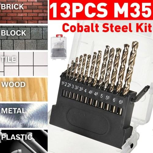 Drillpro Cobalt Coated Twist Drill Bit Set M35 HHS High Speed Steel Gun Drill Bits For Woodworking/Metal Hole Cutter Power Tools