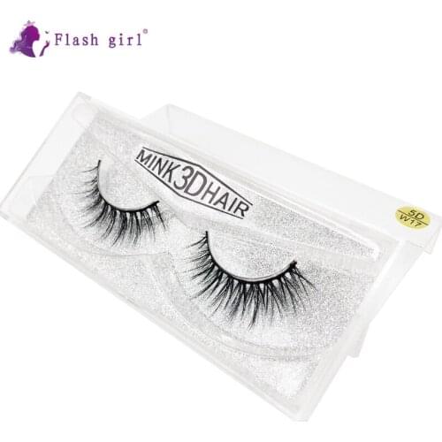 New Arrival Flash Girl 1 Pair 5D Mink False Eyelashes Handmade Cruelty Free Eye Lashes Natural Thick Fake Eyelash 5D-W17