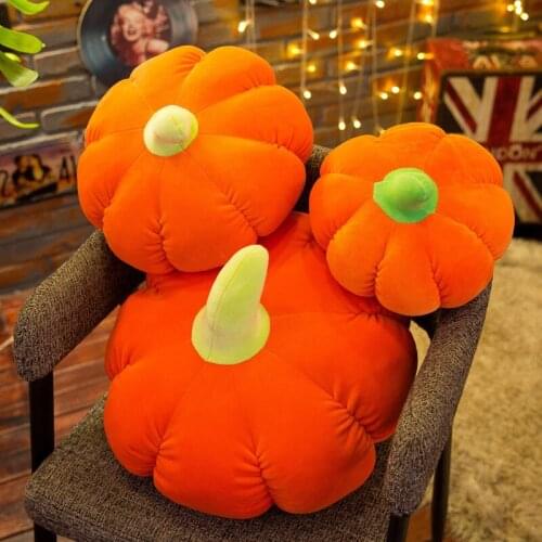 25-60cm Lovely Pumpkin Plush Toy Soft Stuffed Cute Pumpkin Vegetables Sleep Cushion Sofa Pillow Gifts Xmas Gift Party Decor