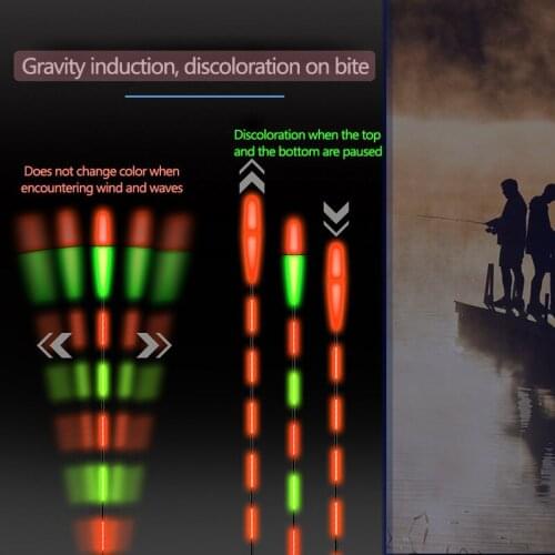 RQNQ 2021 1PCS New Fish Bite Automatically Remind Color Change Smart Led Fishing Electronic Luminous Float