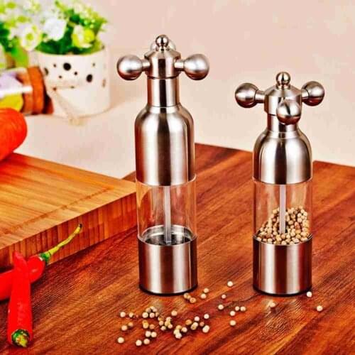 Steel Grinder Manual Salt And Pepper Mill Ceramic Core Sesame Spice Grinder Gadgets Home Kitchen Tools BBQ Accessories