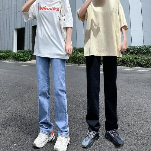 Shnsophi Autumn Boyfriend Black Jeans For Women Straight Skinny Stretch High Waist Casual Denim Pants Pantalones Vaqueros Mujer