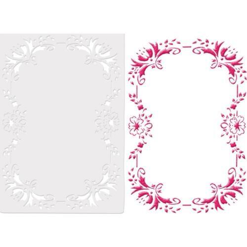 18*26 Flower frame Layering Stencils for DIY Scrapbooking/photo album Decorative Embossing DIY Paper Cards Crafts