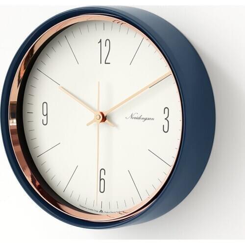 Vintage Nordic Wall Clock Luxury Silent Digital Minimalist Quartz Wall Clock Mute Creative Living Room Klok Home Decor AD50WC