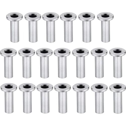 20 Pcs T316 Stainless Steel Protector Sleeves for 1/8Inch 5/32Inch 3/16Inch Cable Railing Kit,Wood Posts,DIY Balustrade