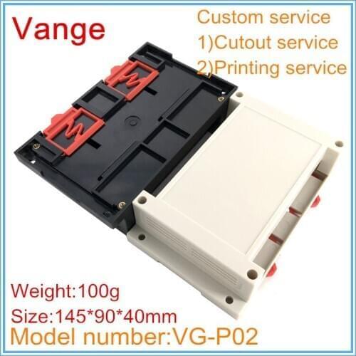 1pcs/lot injected molding injection housing ABS plastic instrument box diy 145*90*40mm for PLC control system project