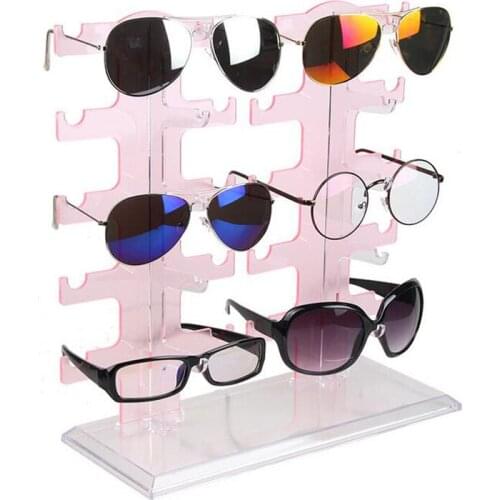 Factory Price Colors Plastic 10 Pairs Of Glasses Frame Sunglasses Display Stand Sunglasses Display Stand Glasses Display Stand