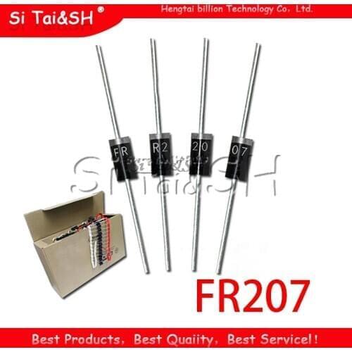 100pcs Rectifier Diode 2A 1000V DO-15 FR207