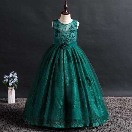 2019 Flower Child Dresses Princess and Little Girl Festival Dresses Decorated Lace Little Girl Dresses 0011