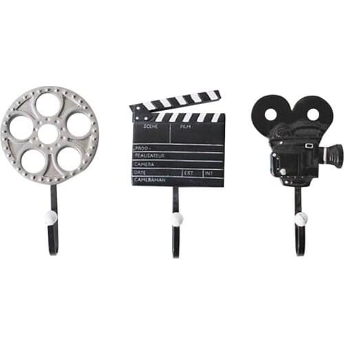 3Pcs Creative Hook Coat Hook Wall Hanging Craft Film Equipment Style Home Decoration