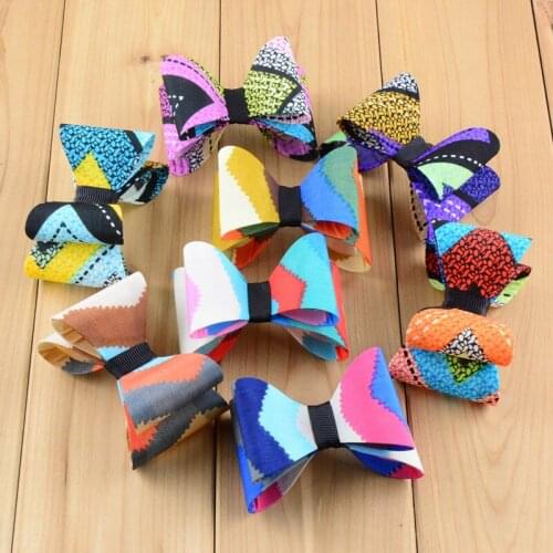35pcs/lot Kids 3.2'' Colourful Satin Ribbon Bows No Clips DIY Headband Hair Accessories 8color HDJ38