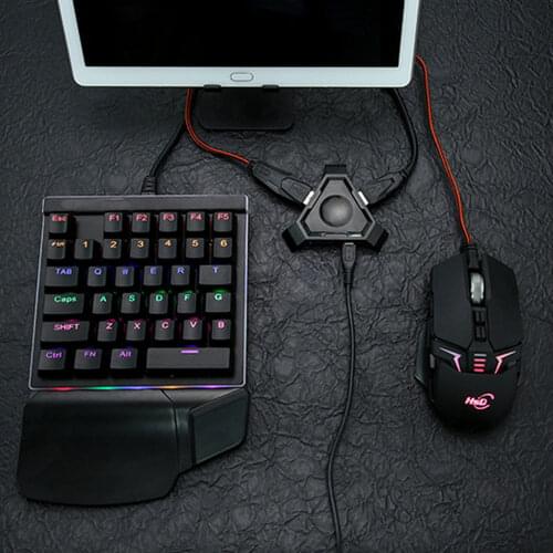 Gaming Keyboard Mouse Converter Adapter for Android IOS Apple Tablet PUBG Survival Rules Knives Game