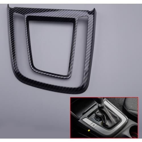 Car Console Gear Shift Box Control Panel Cover Trim Carbon Fiber Style Black ABS Fit for Hyundai Elantra 2017 2018 2019 2020 LHD