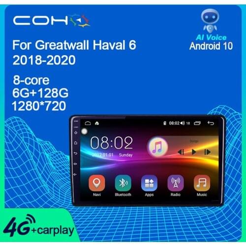 COHO For Greatwall Haval H6 2018-2020 Car Radio Multimedia Video Player Navigation Android 10 Octa Core 6+128g