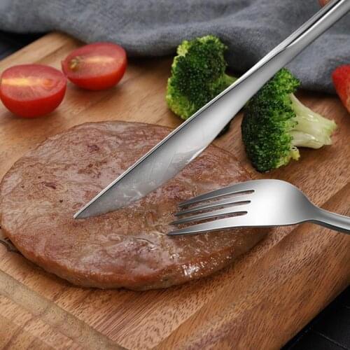 Coxeer Stainless Steel Utensil Professional Dessert Spoon Kitchen Fork Steak Cutter Dining Knives Forks Spoons Home Tableware