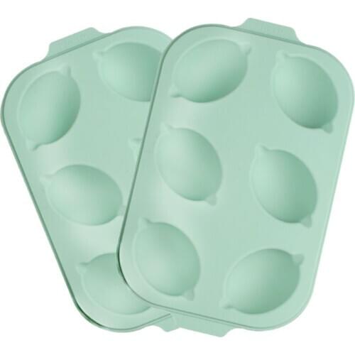 6 Cavitys DIY Lemon Shape Muffin Mold Non-stick Silicone Easy Wash Home and Bakery Bakeware Mould