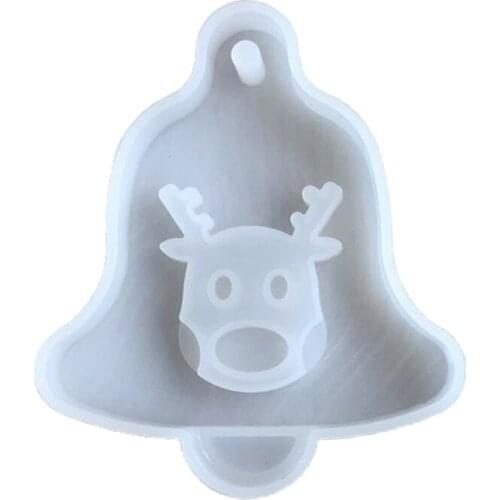 Christmas Tree Bell Elk Pendant Casting Silicone Mould Crystal Epoxy Resin Mold DIY Crafts Aromatherapy Wax Aroma Gypsum
