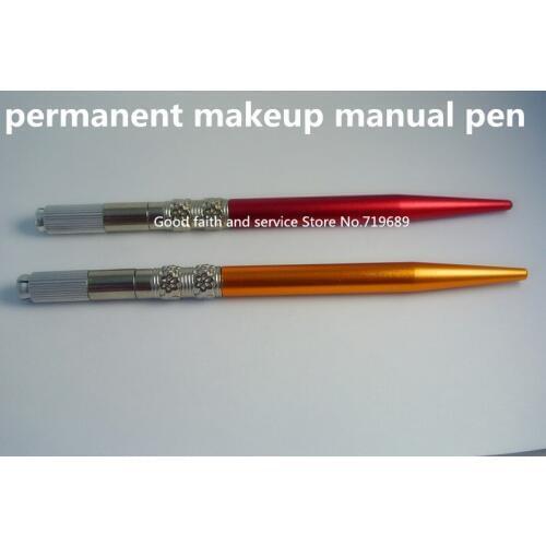 2pcs New design Alloy Professional Permanent Makeup Manual Eyebrow Tattoo Pen Famous Brand Make You Fashion