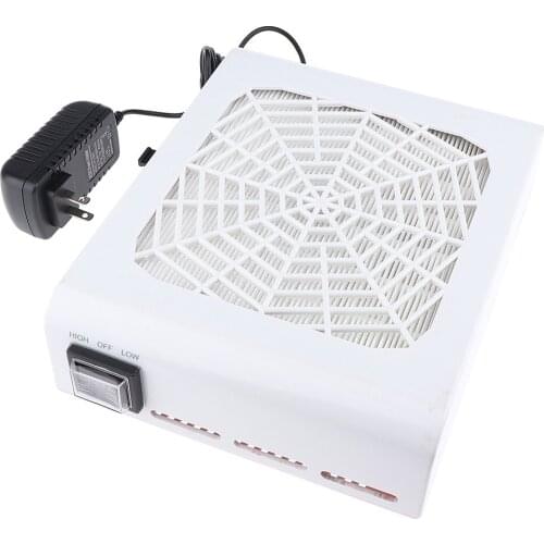 48W Nail Dust Collector Machine Suction Vacuum Cleaner No-spilling Filter US Plug Nail Art Tool Kit