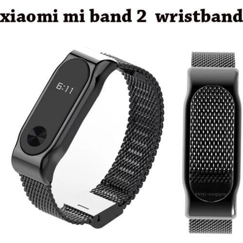 Metal Strap for Xiaomi Mi Band 2 Screwless Stainless Steel Bracelet Wristbands Replace Accessories for Mi Band 2 Bracelet