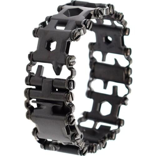 Stainless Steel Multi Tool Bracelet Wearable Multi-tool 29 Tools for Outdoors and Travel