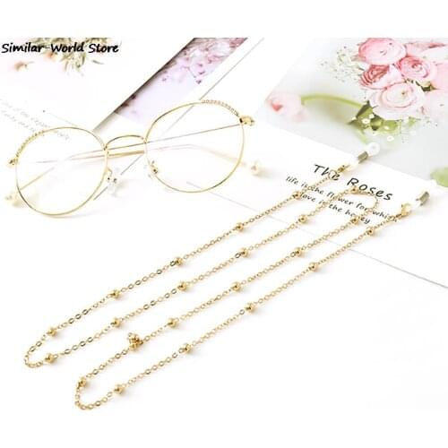 Fashion Glasses Cord Sunglasses Chain Strap Holder Cord Glass Gold Necklace Neck Eyeglass Chain Accessories Landyard Cuello