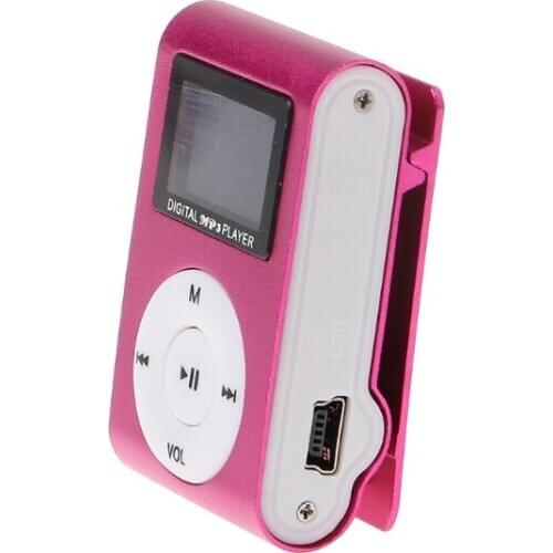 MX-801 Mini USB Metal Clip TF Card Slot LCD Screen Music MP3 Player 1XCE