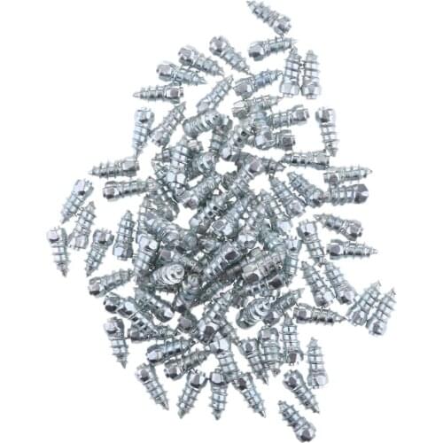 Set of 100 Universal Stud Screw Car SUV ATV Anti-Slip Screw Wheel Tyre Spikes Trim 15mm