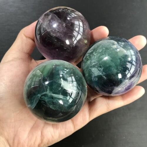 Natural fluorite sphere quartz crystal ball Healing 1pcs
