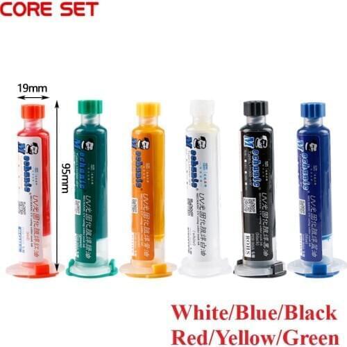 Solder Mask Paste UV Light Curing Solder Mask Repair Oil Circuit Board PCB 10CC Oil Fluxes White/Blue/Black/Red/Yellow/Green Oil